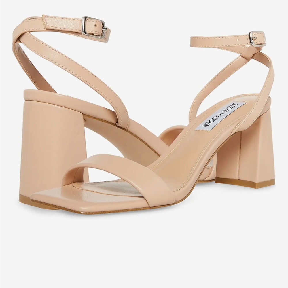 Steve Madden Nude Luxe Strappy Heels
